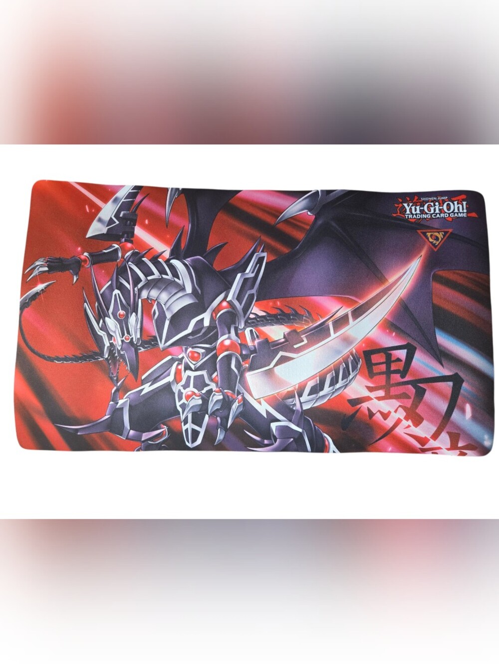 Large Yu‑Gi‑Oh Dragon Gaming Desk Mat Playmat – Red Black Armor Design TCG